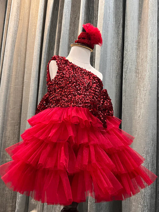 Beautiful Red Girl Birthday Dress